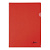 Папка-угол А4 пластик 180мкм тонированная красная Hatber, AG4_00103, 051431