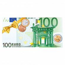Открытка конверт для денег 100 евро ОП, 78.543   