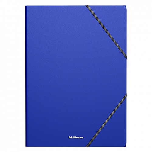 Папка с резинкой пластик А4 синяя Matt Classic Erich Krause, 53322