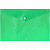 Папка-конверт с кнопкой А5 пластик 0,18мм зеленый Бюрократ PK804А5GRN