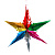 Украшение подвес Новогоднее 28х14см Звезда цветная Феникс-Презент 30965