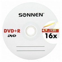 Диск DVD+R 4,7GB 16x 25 шт SONNEN (цена 1шт), 513532