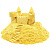 Песок игровой Фантастический желтый 700г РАКЕТА 783
