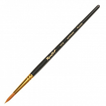 Кисть синтетика круглая № 6 короткая черная ручка Roubloff ЖС1-06,05Ж