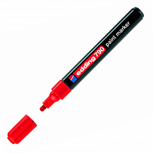 Маркер-краска 2-4мм красный круглый пластиковый корпус EDDING, E-790-02