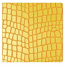 Записная книжка 130х130мм 120л клетка желтый кожзам Кроко Феникс 50397