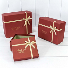 Коробка подарочная прямоугольная 22х18х9,5см Thank you OMG-GIFT 720664/4