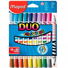 Фломастеры двусторонние 20 цветов 10 штук MAPED Color Peps DUO 847010