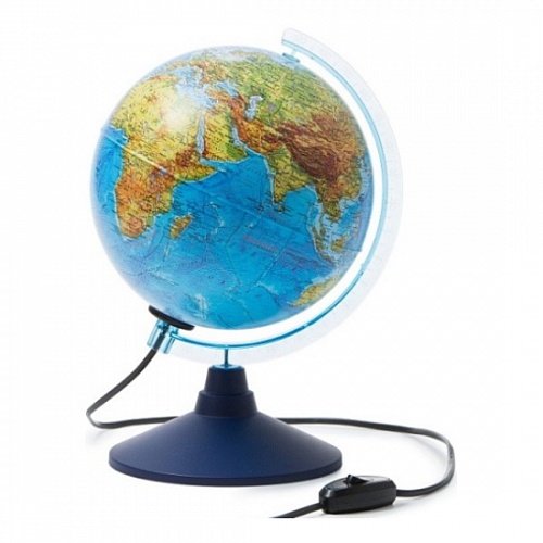 Глобус 21см Физико-политический интерактивный рельефный с подсветкой Globen, INT12100302