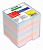 Блок для записи  8х8х8см цветной, пластиковый бокс СТАММ, ПЦ21