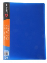 Папка с  20 вкладышами А4 LAMARK 0,6мм синий, DB0133-BL