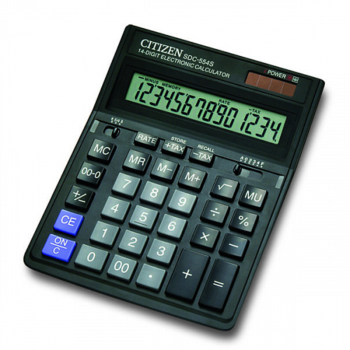 Калькулятор настольный 14 разрядов CITIZEN SDC-554S/152985