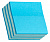 Блок самоклеящийся  51х51мм 250л синий и голубой Hopax 21337