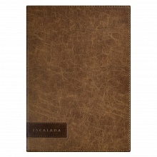 Ежедневник недатированный А5+ 160л коричневый кожзам Честер Escalada Феникс, 60738 