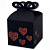Коробка подарочная куб  11,5х11,5х11,5см Красные сердечки Феникс 45852