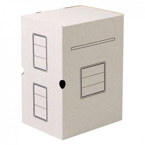 Короб архивный 200мм картон белый Крис, АС-10