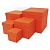 Коробка подарочная куб  15х15х15см оранжевая Д11003.067.3 
