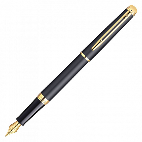 Ручка перьевая Waterman Hemisphere Matte Black GT F синий 0,8мм S0920710