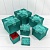 Коробка подарочная куб  15,5х15,5х14,5см Блеск бирюзовый OMG 7308019/10046