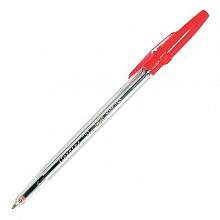 Ручка шариковая  1мм красный стержень масляная основа прозрачный корпус Corvina 40163/03