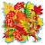 Украшение на скотче Осенний букет с рябиной и желудями Мир поздравлений 079.147   