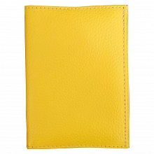 Футляр для магнитных карт кожа флоттер цвет желтый Grand 02-128-0630