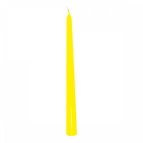 Свеча столовая античная 25см желтая парафин 130612