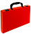 Портфель кейс пластик 1 отделение оранжевый СТАММ КС14