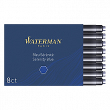 Капсулы для перьевых ручек Waterman синий набор 8шт.(цена за шт.) S0110860