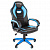 Кресло геймерское Chairman Game 16 экокожа голубая + ткань черная, TW-11