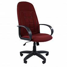 Кресло офисное Chairman 727 бордовое тканевое покрытие, спинка бордовая 10-361
