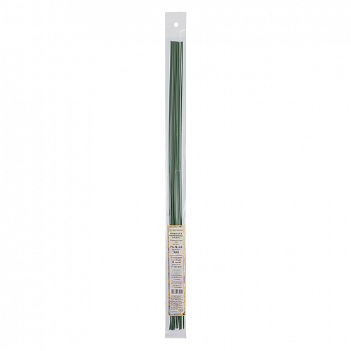 Проволока флористическая в оплётке 1,6мм 40см №01 зеленая набор 12шт Blumentag, PGW-1.6