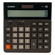 Калькулятор настольный 16 разрядов CASIO серый DH-16-BK-S-EH