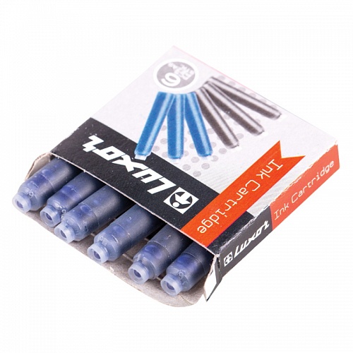 Капсулы для перьевых ручек LUXOR синий набор 6шт.(цена за шт.) 10002
