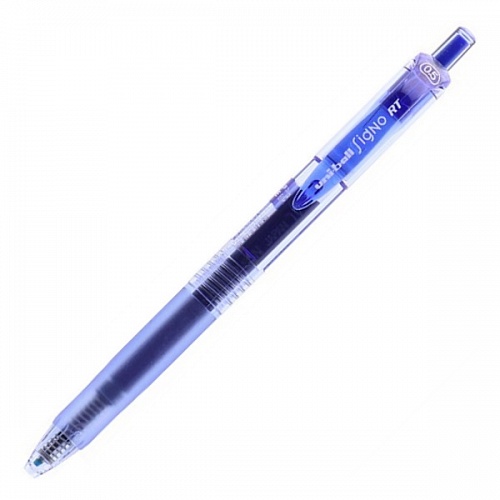 Ручка гелевая автоматическая 0,5мм синий стержень UNI Signo RT, UMN-105