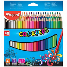 Карандаши  48 цв трехгранные ударопрочные MAPED Color Peps 832048