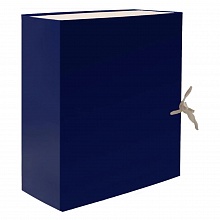 Короб архивный 200мм бумвинил на завязках синяя LAMARK, AB0120-BL