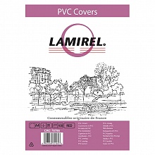 Обложка для переплета пластик А4 200мкм красная/прозрачная  Lamirel Transparent LA-78786