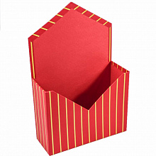 Коробка подарочная конверт  30х19,5х7,5см Полоска красная OMG, 720782/3