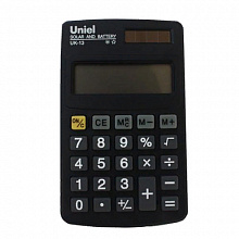 Калькулятор карманный  8 разрядов UNIEL UK-13B черный