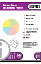 Бумага для офисной техники цветная iOffice А4 пл.80гр 100л интенсив оранжевая, IO-80100152