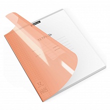 Тетрадь  12л клетка с пластиковой обложкой оранжевая Neon CoverPrо Erich Krause, 56350