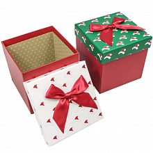 Коробка подарочная куб  11,5х11,5х11,5см Новогодние шапочки OMG 720300-276