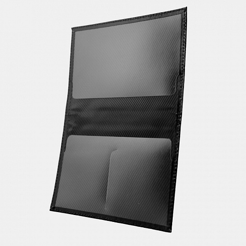 Обложка для паспорта из натуральной кожи черная Вектор Rizzo, ОП-104-1110