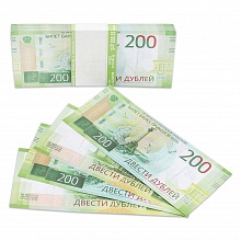 Сувенир Деньги шуточные  200 дублей на европодвесе, MILAND, 9-51-0019