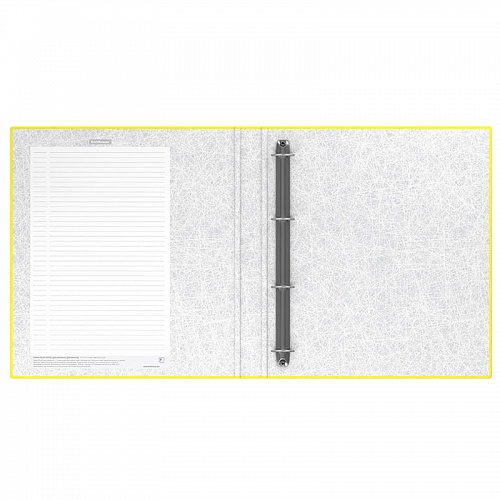 Папка на 4 кольца А4 картон и ламинированная бумага 35мм желтая Neon Erich Krause, 39062
