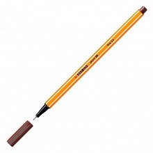 Ручка капиллярная 0,4мм коричневые чернила STABILO POINT 88, 88/45
