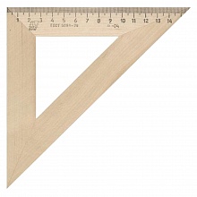 Треугольник деревянный 45х45х90° 16см Эльбрус