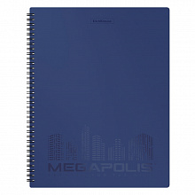 Папка с  40 вкладышами А4 спираль синяя Megapolis Erich Krause, 49957