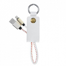 Шнур USB брелок FORZA в кожаной оплетке с кольцом 916-055